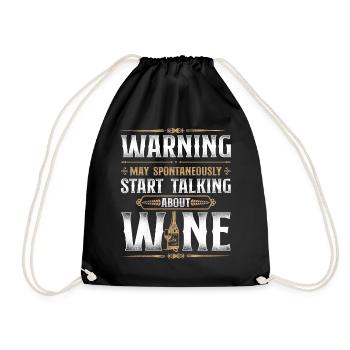 Sommelier Wine Drinking Tasting - Turnbeutel - Schwarz - Vorne
