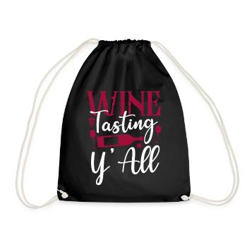 Sommelier Wine Drinking Tasting - Turnbeutel - Schwarz - Vorne