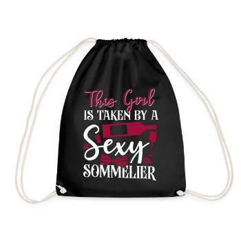 Sommelier Wine Drinking Tasting - Turnbeutel - Schwarz - Vorne