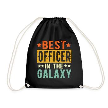 Best Officer ever Officer Gift - Drawstring Bag - black - Front