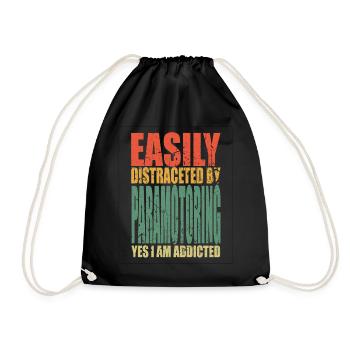 Paramoteur en disant drôle - Sac de sport léger - noir - Devant