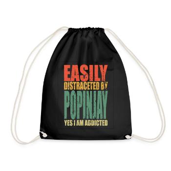Bird shooting saying funny - Drawstring Bag - black - Front