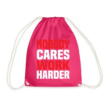 Personne ne se soucie de travailler plus fort - Sac de sport léger - fuchsia - Devant