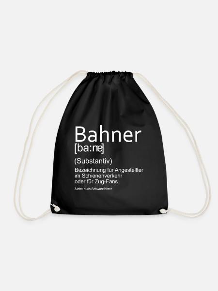 Bahner Lustige Berufs Definition - Turnbeutel - Schwarz