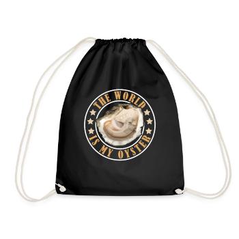 The World is My Oyster Oysters - Drawstring Bag - black - Front