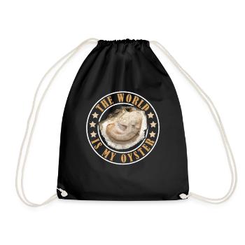 The World is My Oyster Oysters - Drawstring Bag - black - Front
