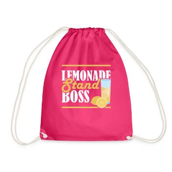 Lemonade Stand Boss Limonadenstand - Drawstring Bag - fuchsia - Front