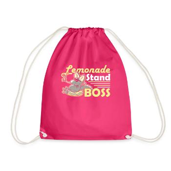 Lemonade Stand Boss Limonadenstand - Drawstring Bag - fuchsia - Front