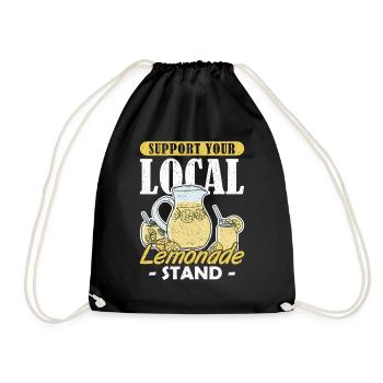 Support your Local Lemonade Stand Limonadenstand - Drawstring Bag - black - Front