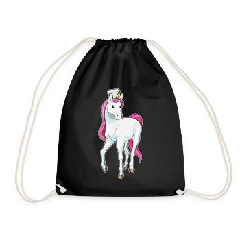 Unicorn Chef Chef Hat Cooking - Drawstring Bag - black - Front