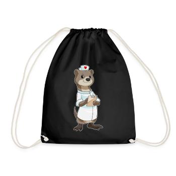Otter Krankenschwester Herz - Turnbeutel - Schwarz - Vorne