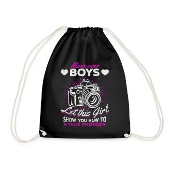 Let this girl show you how to - Drawstring Bag - black - Front