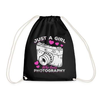 Juste une fille qui est photographe de photographie - Sac de sport léger - noir - Devant