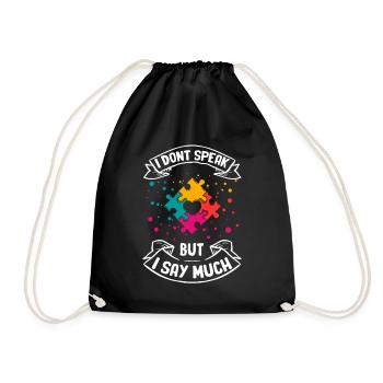 Autism Gift Autistic Asperger ADHD Autism - Drawstring Bag - black - Front