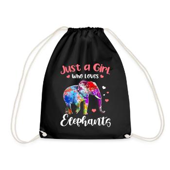 Cadeau d’éléphant pour Proboscis Africa Wilderness Zoo - Sac de sport léger - noir - Devant