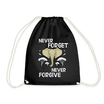 Éléphant - Sac de sport léger - noir - Devant