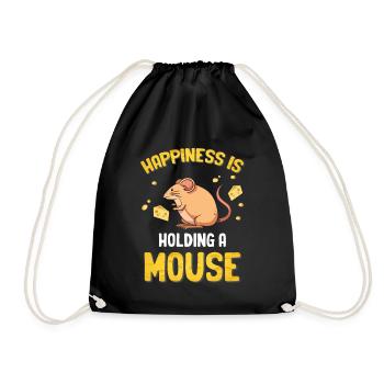 Souris Souris Cadeau Rat Rongeur Souris Souris Lousemaus - Sac de sport léger - noir - Devant