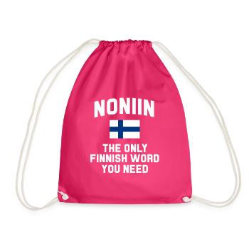 Finnland Geschenk Skandinavien Finland Suomi Finne - Turnbeutel - Fuchsia - Vorne