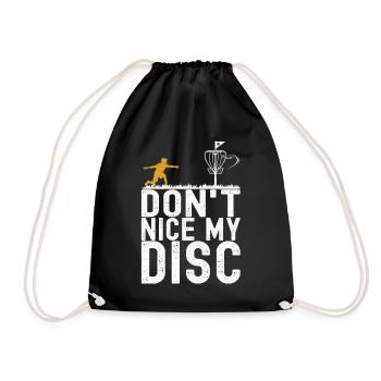 Disc Golf Disc Golfer - Drawstring Bag - black - Front