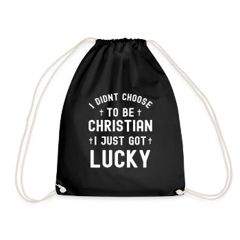 Christianity God Jesus Gift Church Religion - Drawstring Bag - black - Front