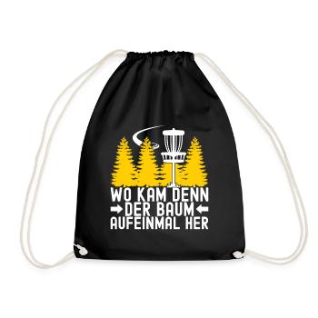 Disc Golf Disc Golfer - Turnbeutel - Schwarz - Vorne