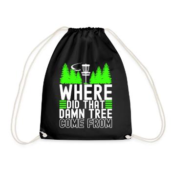 Disc Golf Disc Golfer - Drawstring Bag - black - Front