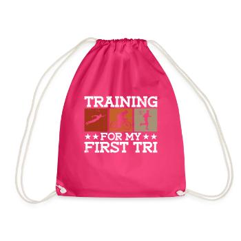 Training für meinen ersten Tri - Triathlon - Turnbeutel - Fuchsia - Vorne