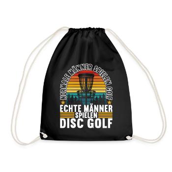 Disc Golf Disc Golfer - Turnbeutel - Schwarz - Vorne