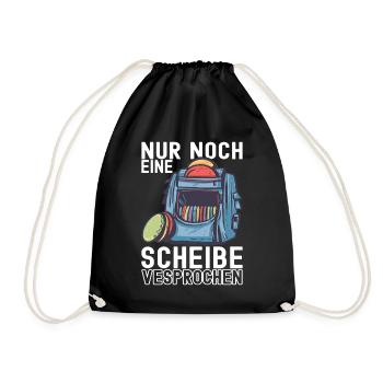 Disc Golf Disc Golfer - Turnbeutel - Schwarz - Vorne