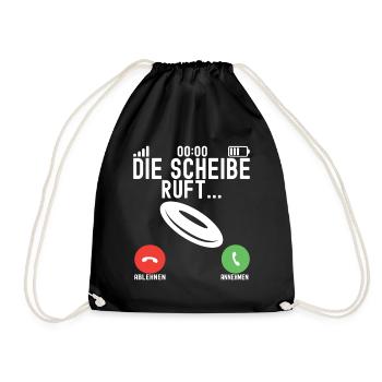 Disc Golf Disc Golfer - Turnbeutel - Schwarz - Vorne
