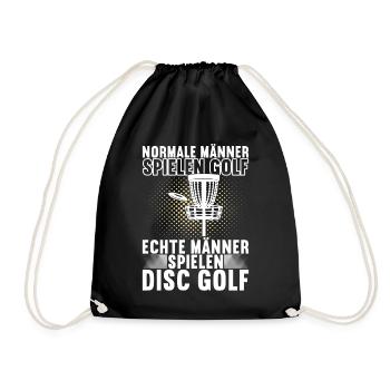 Disc Golf Disc Golfer - Turnbeutel - Schwarz - Vorne
