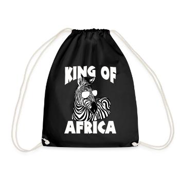 Tshirt zèbre en Afrique Horse Safari - Sac de sport léger - noir - Devant