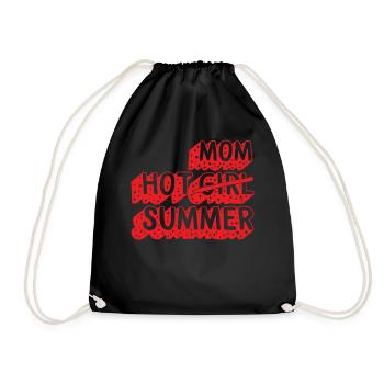 Mama heißes Sommerhemd, Muttertag lustiger Sommer - Turnbeutel - Schwarz - Vorne