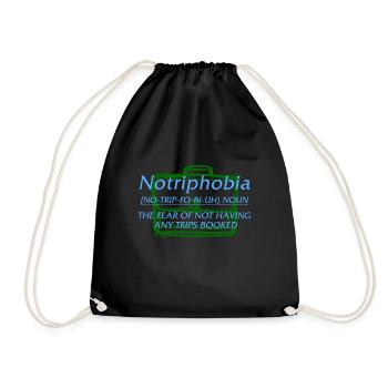 Notriphobie Substantiv Definition Hemd, Urlaub lustig - Turnbeutel - Schwarz - Vorne