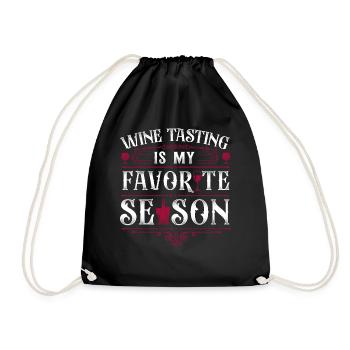 Sommelier Wine Drinking Tasting - Turnbeutel - Schwarz - Vorne