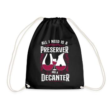 Dégustation de vin de sommelier - Sac de sport léger - noir - Devant