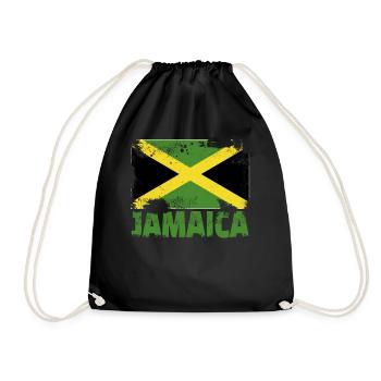 Jamaika -Flagge Vintage Distressed Jamaican Grunge - Turnbeutel - Schwarz - Vorne