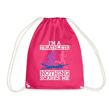 Triathlon Training Triathlet Frauen Mama - Turnbeutel - Fuchsia - Vorne