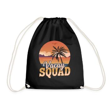 Sommer Urlaubs Trip Familie & Freunde Vacay Squad - Turnbeutel - Schwarz - Vorne
