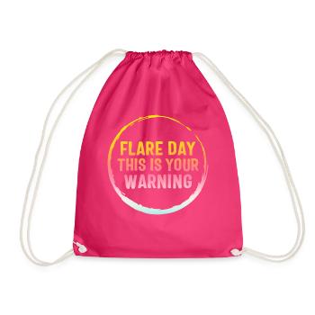 Flare Day Shirt, Das ist Ihr Warnkomplex - Turnbeutel - Fuchsia - Vorne