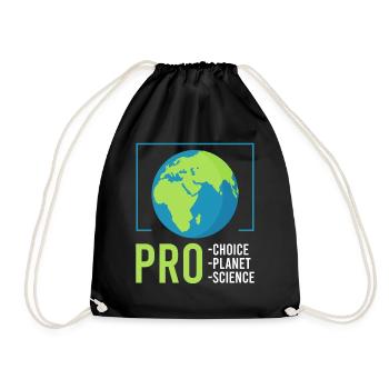 Climate Change Pro Planet Pro Choice Earth day - Drawstring Bag - black - Front
