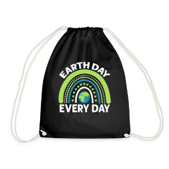 Climate Change Earth Day Every Day - Turnbeutel - Schwarz - Vorne