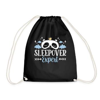 Expert for overnight stays sweet party overnight stay - Drawstring Bag - black - Front