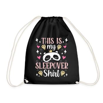 Das Ist Mein Sleepover Shirt Party Übernachten - Turnbeutel - Schwarz - Vorne