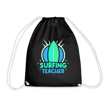Moniteur de surf Surf Surf surf surf - Sac de sport léger - noir - Devant