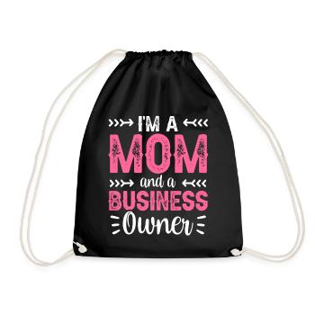 Je suis une mère et une propriétaire d’entreprise - Sac de sport léger - noir - Devant