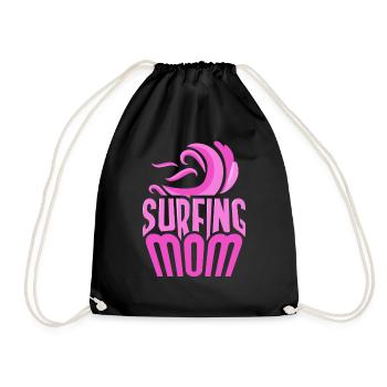 Surf Mama Surf Surfer Planche de surf - Sac de sport léger - noir - Devant