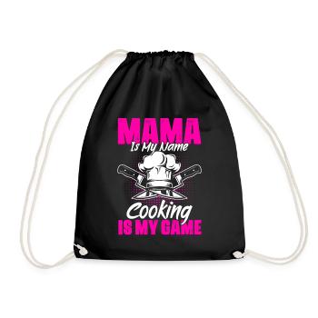 Funny culinary art Cooking humor for a - Drawstring Bag - black - Front