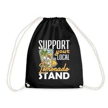 Support your Local Lemonade Stand Limonadenstand - Drawstring Bag - black - Front