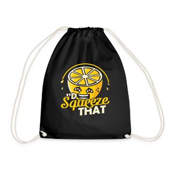 Lemon Id Squeeze That Lemon Stand - Drawstring Bag - black - Front